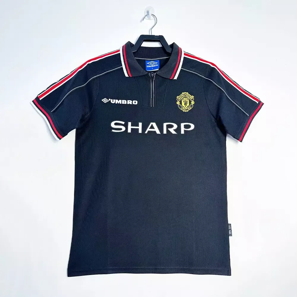 Man Utd Shirts – 1998-99 Away Kit (Blue &...