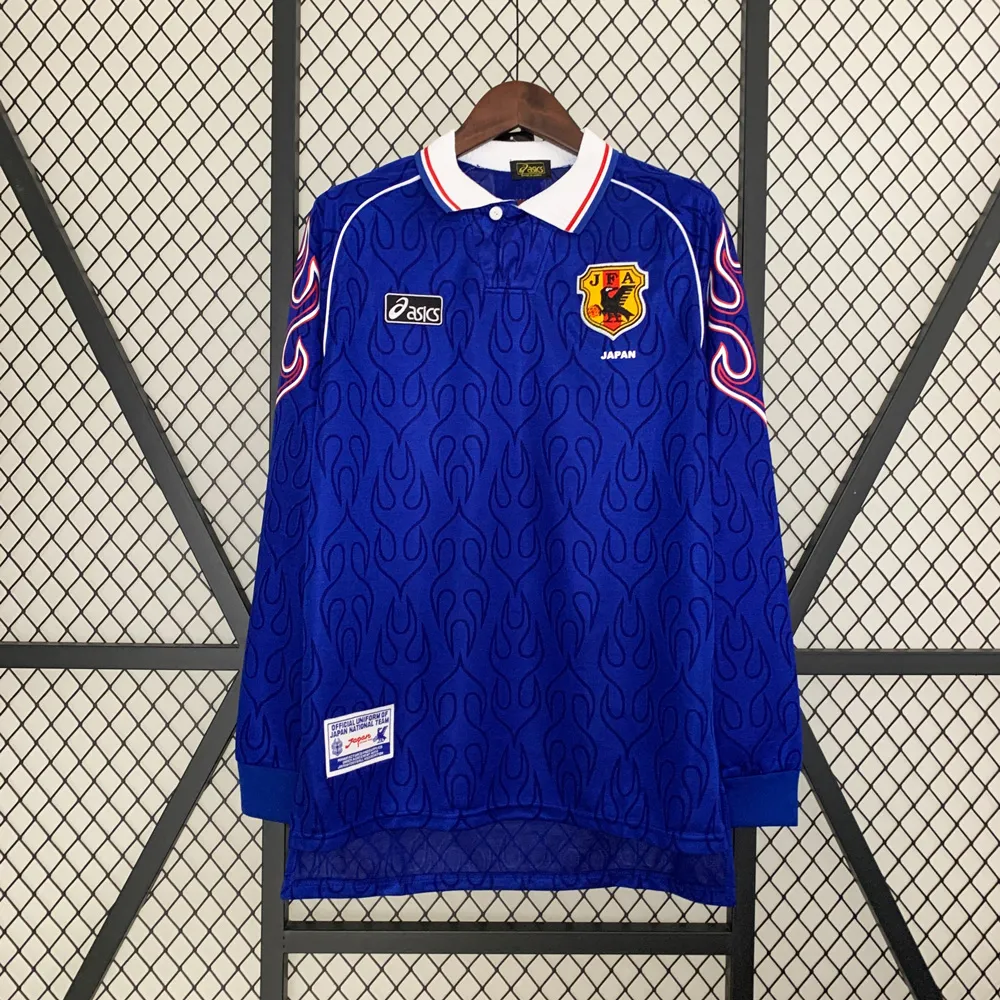 Retro Long Sleeve 1998 Home Japan Football Shir...