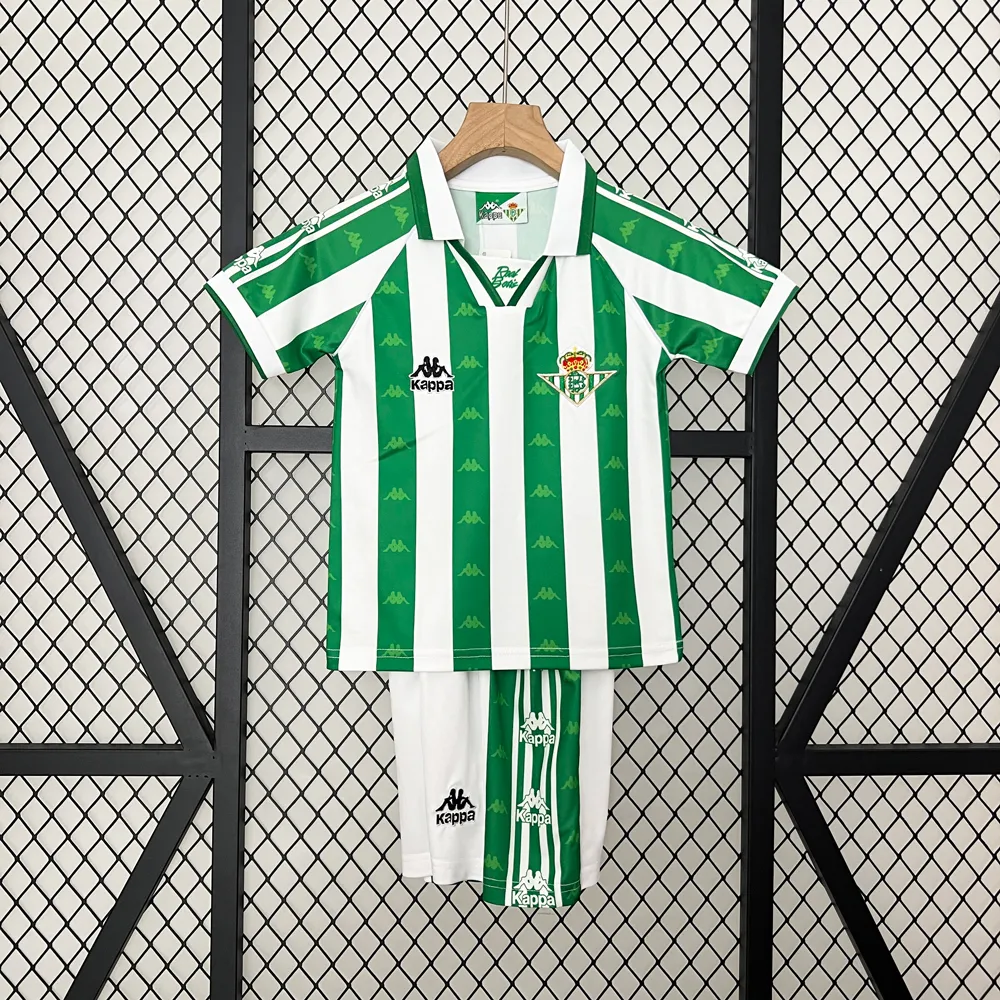 Kids Retro Real Betis 95/97 Home Football Shirt...
